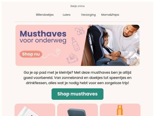 Alles voor onderweg: van zonnebrand tot doekjes ☀️