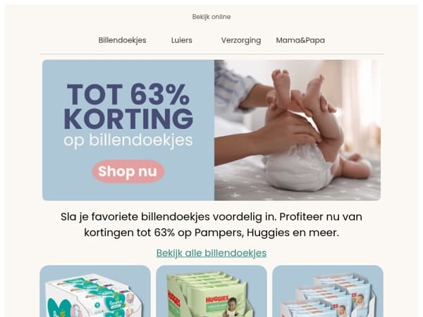 Billendoekjes inslaan? Nu tot 63% korting