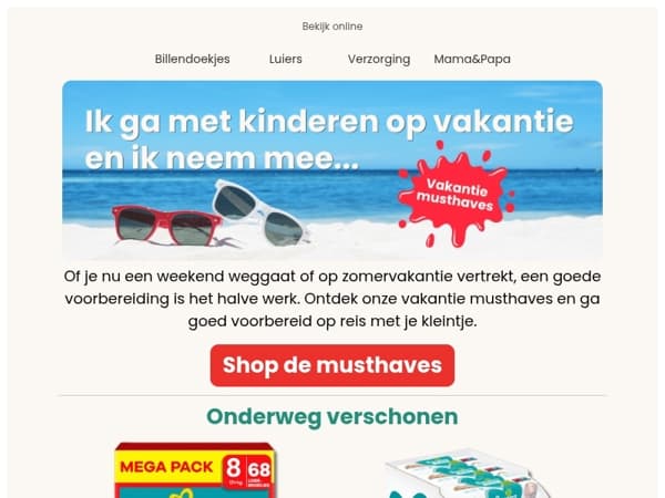 Op vakantie met de kleintjes? Vergeet deze musthaves niet! ☀️