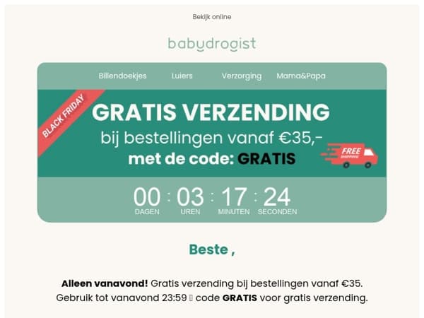 🚚 Alleen vanavond: GRATIS verzending!