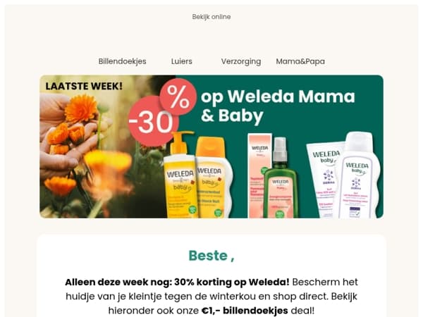 LAATSTE KANS ⏰ Shop Weleda nu met 30% korting!