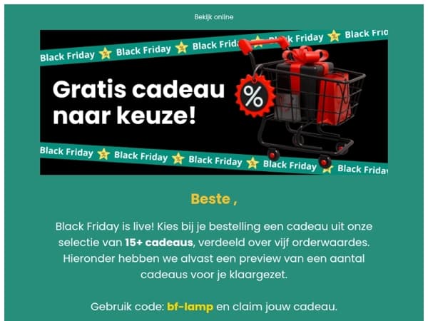Jouw cadeau ligt klaar 🎁 15+ opties, 1 code