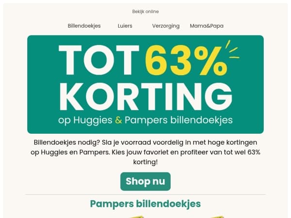 Billendoekjes inslaan? Tot 63% korting