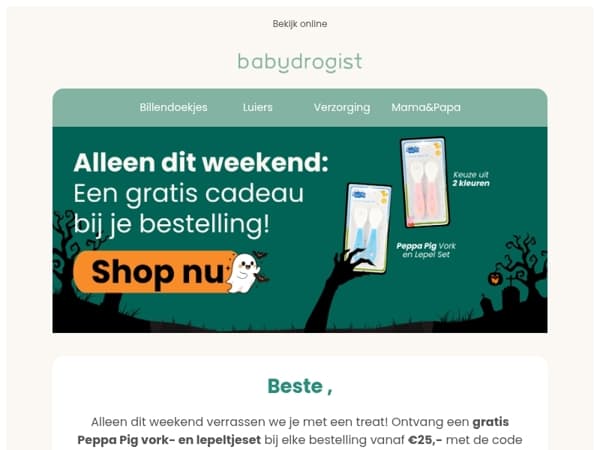 🎃 Spooky Finale! Ontvang een Peppa Pig cadeautje 🐷