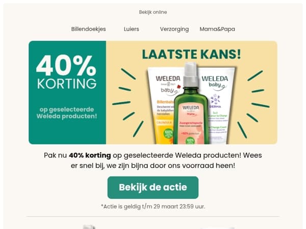 LAATSTE KANS ⏰ -40% op Weleda verzorging