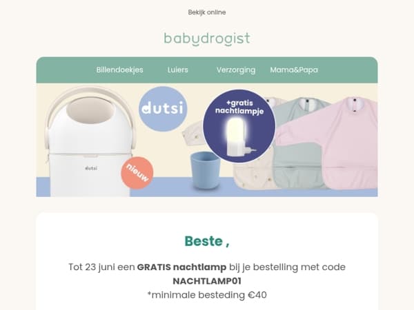 Gratis nachtlamp speciaal voor jou.