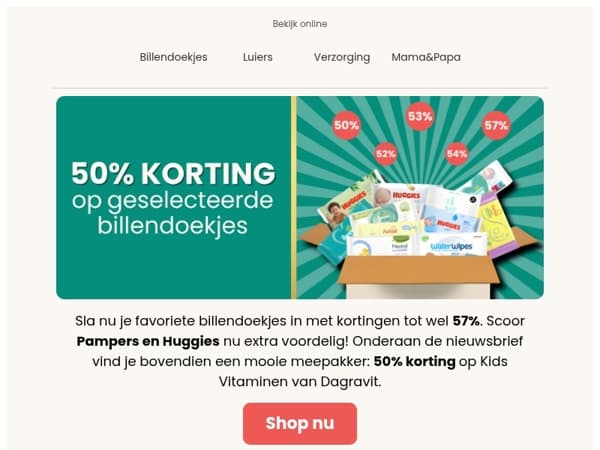 Tot 57% korting op BILLENDOEKJES