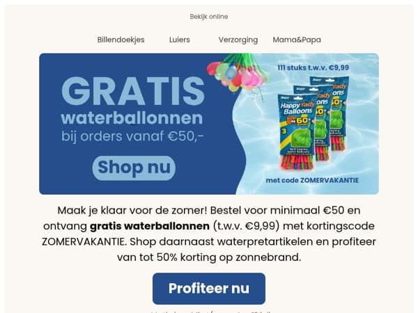 😎 GRATIS waterballonnen bij je bestelling! 💦