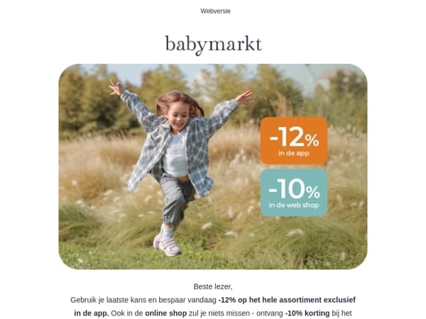 Actie bijna voorbij ⏳ -12% op alle producten*