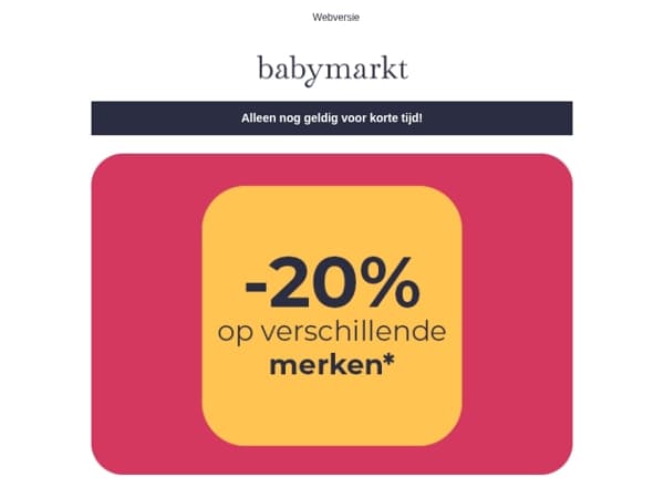 -20% op TOPMERKEN 😍