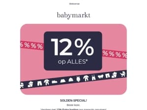 Met 12% ons magazijn opruimen