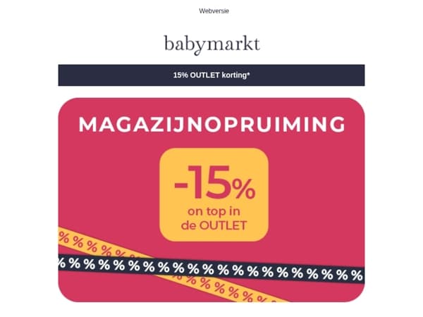 -15% in de OUTLET 💌 