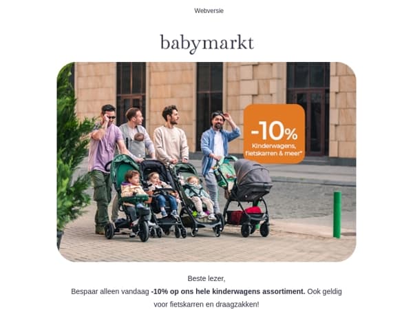 10% op kinderwagens & co!