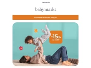 Exclusieve -15% korting op alle productassortimenten