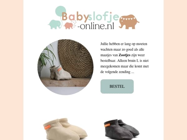Hi, Zootjes babyslofjes weer bestelbaar en 2 NIEUWE KLEURTJES