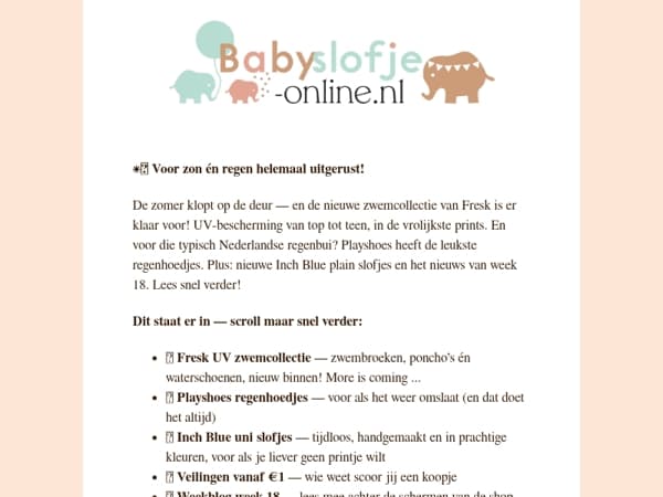 ☀️🌧️ Fresk zwemcollectie binnen + Playshoes regenhoedjes & Inch Blue slofjes!