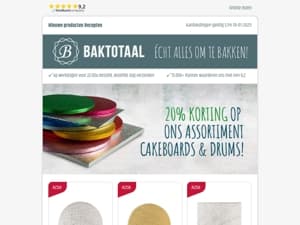 20% korting op ons assortiment Cakedrums en Cakeboards!
