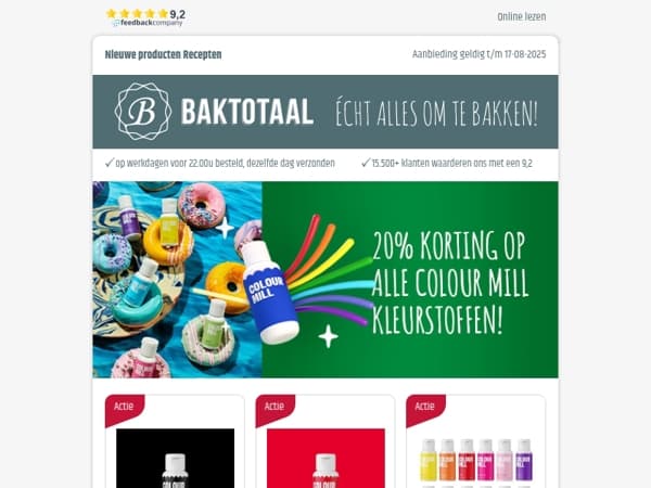20% korting op alle Colour Mill kleurstoffen!