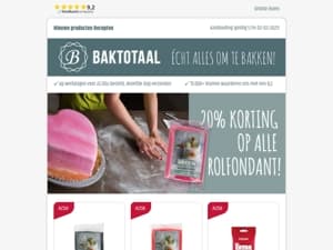 20% korting op alle Rolfondant!