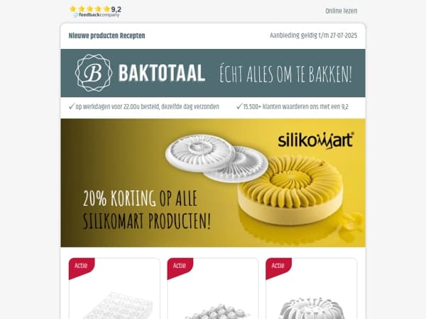 20% korting op alle Silikomart producten!