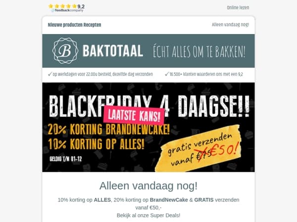 Laatste kans, korting op ALLES!