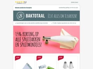 15% korting op alle Spuitzakken en Spuitmondjes!