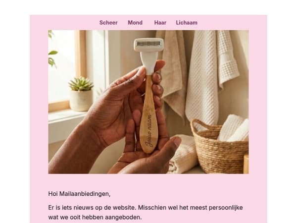 Een scheermes dat je naam draagt.