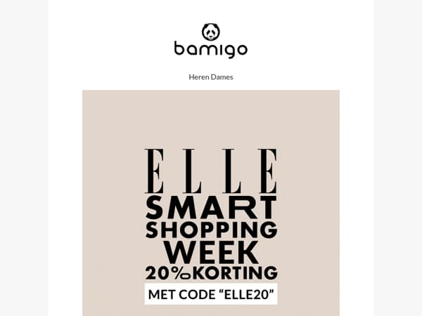 🎁 ELLE x Bamigo: 20% korting 