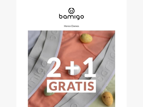 🐰 Paasdeal: 2+1 gratis op ondergoed