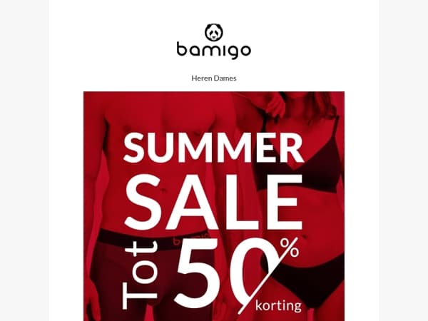 Summer sale: tot 50% korting