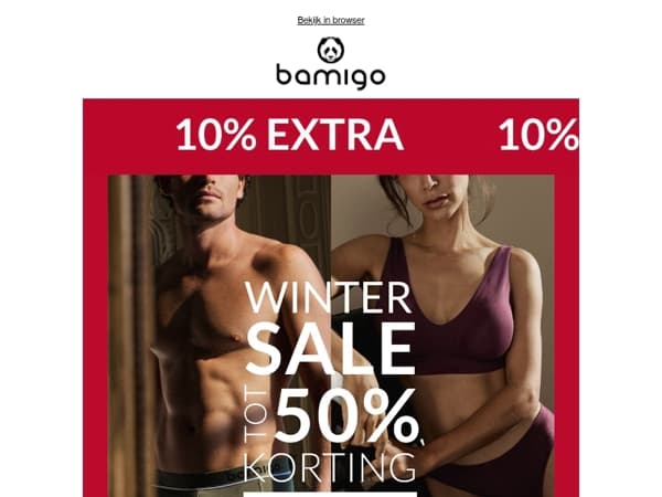 Bizar hoge kortingen: tot 50% + 10% extra