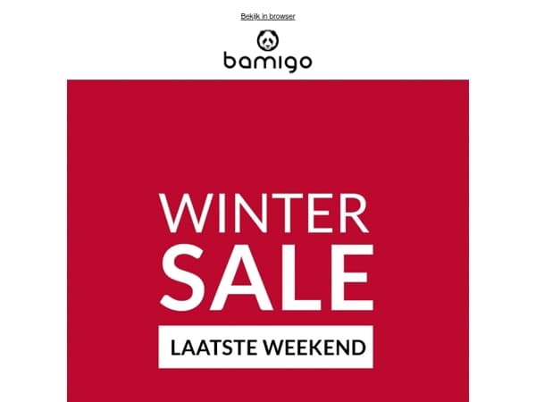 ❗️ Winter sale: laatste weekend