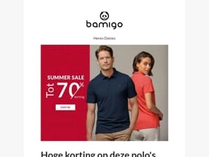 Hoge korting op polo's