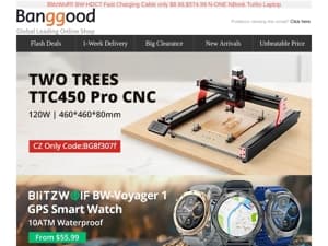 [CNY SALE] $470 TWO TREES TTC450 ProEngraving Machine Kit, $55.99 BlitzWolf BW-Voyager1 GPS Smart Watch.