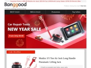 [New Year Sale from only from $9.99] 13800mAh Jump Starter Only $29.99! BOGIST 500w Electric Scooter $436.32! Shop Now>>