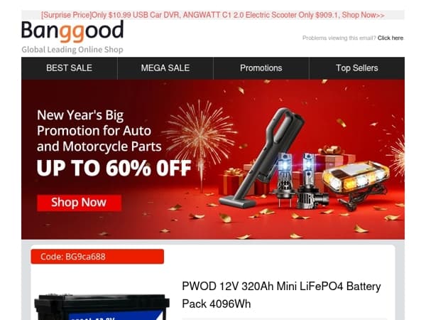 [New Year's Big Promotion]Up To 60% OFF! 12V 320Ah Lifepo4 battery Pack $349.99,HCALORY TC2S 8KW Diesel Heater $10?.99!