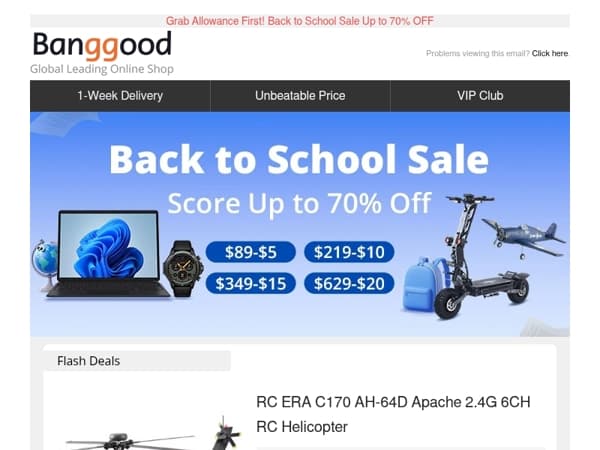 Hurry, Stock Restocked! RC ERA 2.4G 6CH RC Helicopter $125.99, Dual Zone Car Refrigerator $159.99