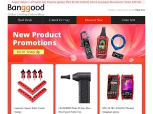 [Tools & Auto]Up To 70% OFF! FNIRSI LCR-P1 Transistor Tester $21.98 ,Carpenter Square Ruler $20.99>>