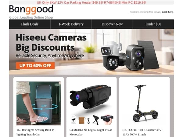 [ New Arrival & Clearance! ] Night Vision Monocular $41.99! OOTD T10 48V 13Ah E-Scooter Only $499.99!