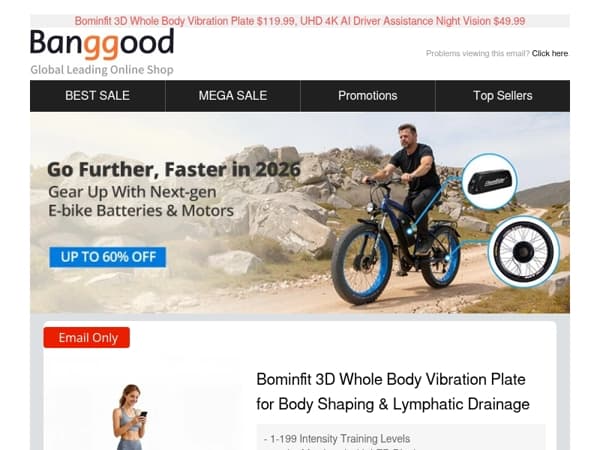 [UP TO 60% OFF] Go Further, Faster in 2026, Gear Up With Next-gen E-bike Batteries & Motors >>