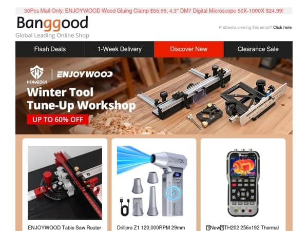 [DIY Tools & Auto] ENJOYWOOD Table Saw Miter Gauge $99.99, FNIRSI Handheld LCR Bridge Tester, Shop Now>>