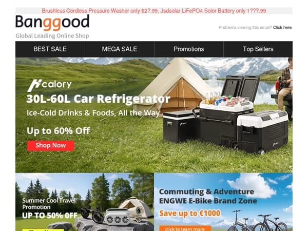 [12Hrs Countdown! Beat The Heat Outdoor & Auto Sale] Hcalory Car Refrigerator Up to 60% Off! ENGWE E-Bike Save Up to €1000! Grab Now>