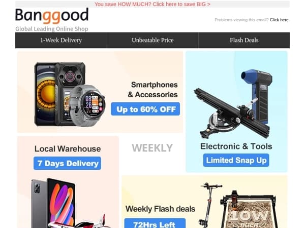 New: 12-Inch Brushless Cordless Chainsaw $4?.99, BlitzWolf Netflix Android 13.0 TV Projector $1?9.99