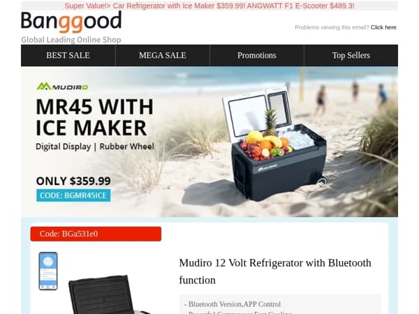 [EU Hottest>>]  POPDEER 3500W Cordless Car Washer Only $69.99! Mudiro 35L Car Refrigerator Only $199.99! More Inside>>