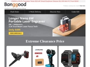 [ Weekend Extreme Clearance Price🚀!] $25.99 BW-HL6 Smartwatch! $19.99 280NM Brushless Screwdriver! $154.99 SCULPFUN S9 Laser Engraver!