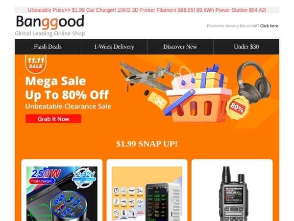 [11.11 Unbeable Price Sale!😀 ] 48Hrs Limited Only From $1.99! 12 in 1 Air Quality Monitor Only $9.99! Tuya Smart Temp Sensor Only $6.59!