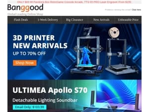 🤩[UP TO 70% OFF] 3D PRINTERNEW ARRIVALS, ULTIMEA Apollo S70 $103.99, Shop now >>