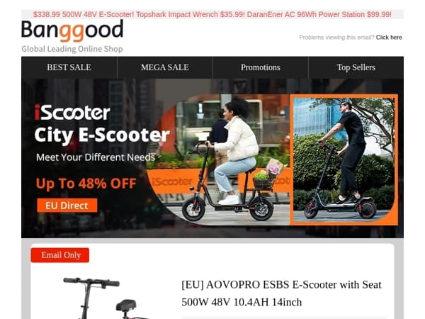 Amazing Price For Outdoor Gear>>Only $99.99 Get DaranEner AC 100W 96Wh Power Station! E-Scooter Up to 48% Off, See More>
