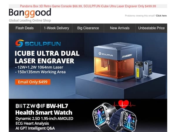 [Exclusive Smart Device] BlitzWolf HL7 Smart Watch From $39.99; Smarphone&Tablet PC Deals UP to 40% OFF >>