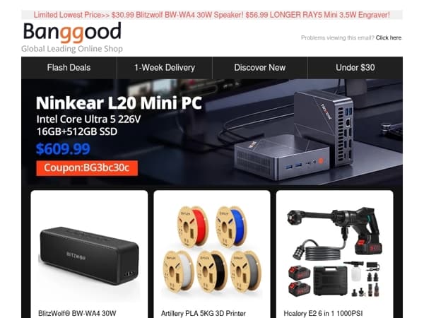 🔥 Just Launched & On Sale: Ninkear Ultra 5 Mini PC & FNIRSI HT-P1 Hot Plate> New Release Products Max 70% Off!